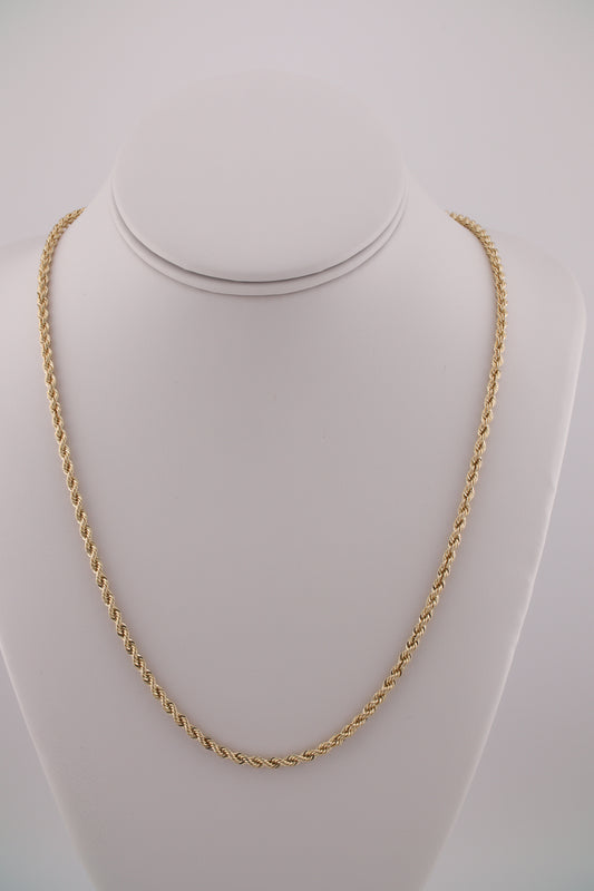 14k Rope Chain (22in 2mm)